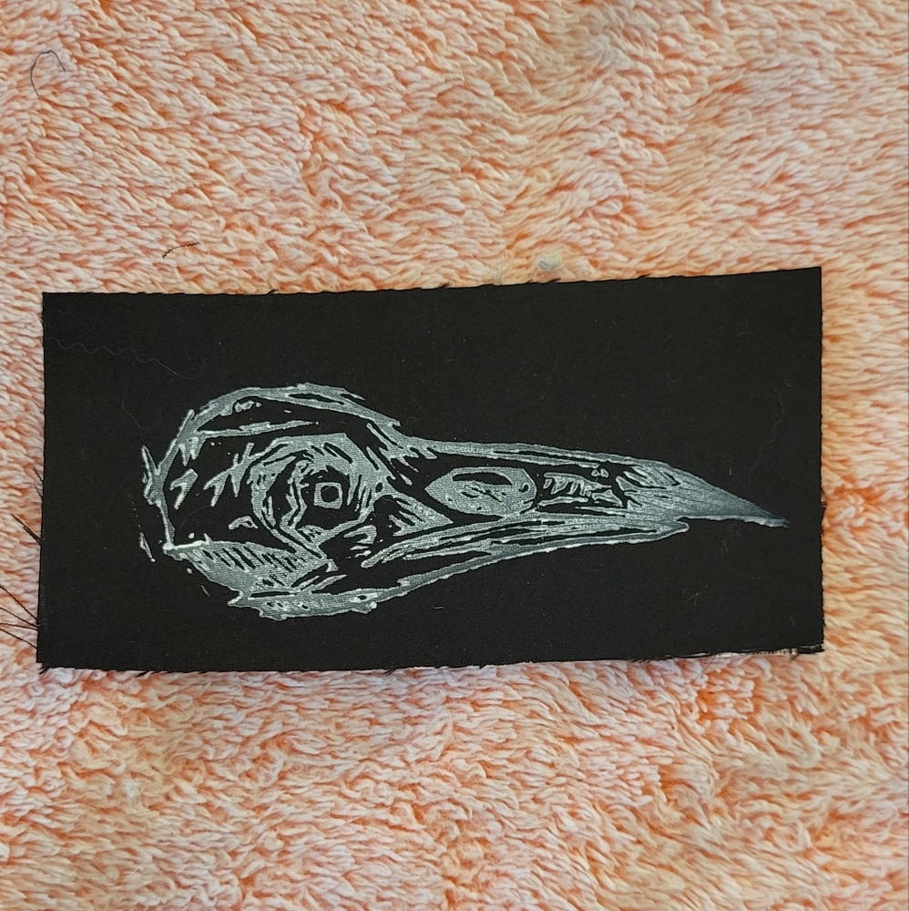 Crow Skull Iron-on Patch